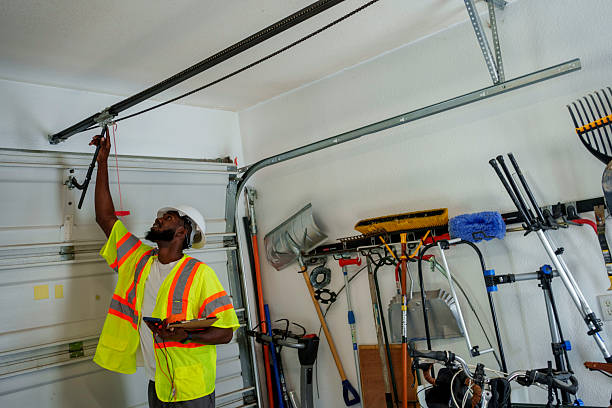 Professional Garage Door Installation technician working in Cherry Valley, CA